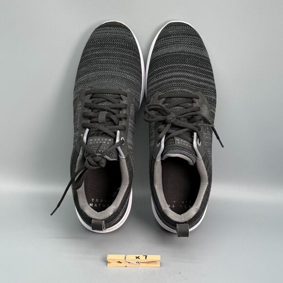 TravisMathew The Daily Pro Men's 13 Black Knit Hybrid Golf Shoes Arch Support - Picture 10 of 10